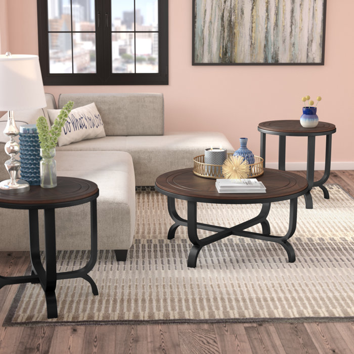 Gracie Oaks Babcock 3 Piece Living Room Table Set & Reviews Wayfair